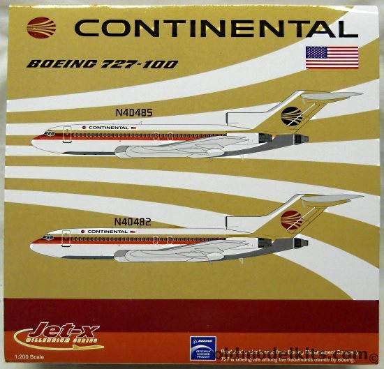Jet-X 1/200 Continental Boeing 727-100 - (727100), JXL174B plastic model kit